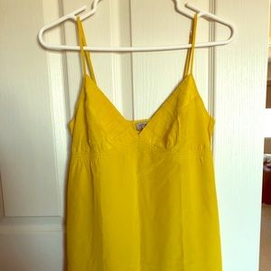 100 % silk yellow-gold tank
